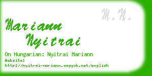 mariann nyitrai business card